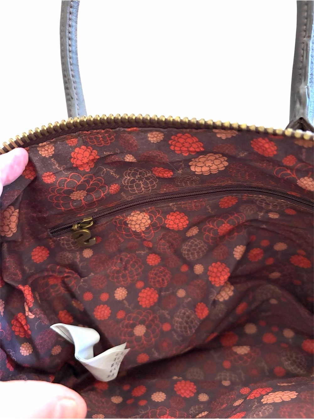 Very rare Desigual Brown & Tan Leather Haircalf Crossbody Satchel - Picture 6 of 8